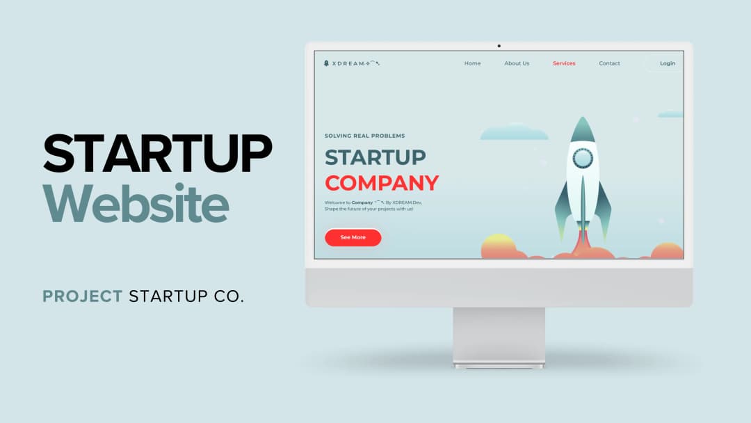Startup Landing Page screenshot 1
